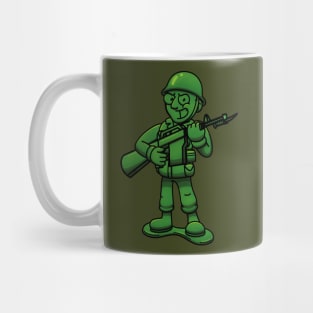 Green Military Soldier Toy With Rifle Mug